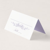 Classic French Lavender Floral Wedding Place Card (Front)