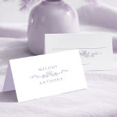 Classic French Lavender Floral Wedding Place Card Kaart