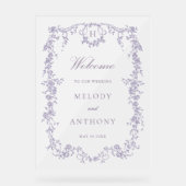 Classic French Lavender Floral Wedding Welcome  (Recto)