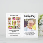 Classic Funeral Programme for Men (Staand voorkant)