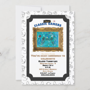 Classic Gamers Verjaardag Cool Play Uitnodiging