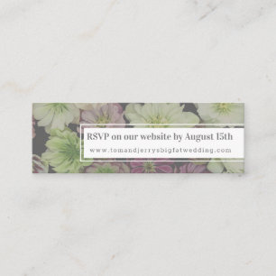 CLASSIC Garden Hellebore Mini Web RSVP-kaart Visitekaartje