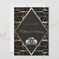 Classic Gatsby Deco Faire-part de mariage