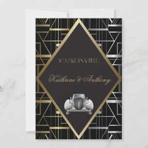 Classic Gatsby Deco Faire-part de mariage