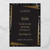 Classic Gatsby Deco Faire-part de mariage (Verso)