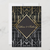 Classic Gatsby Deco Faire-part de mariage Simple (Devant)