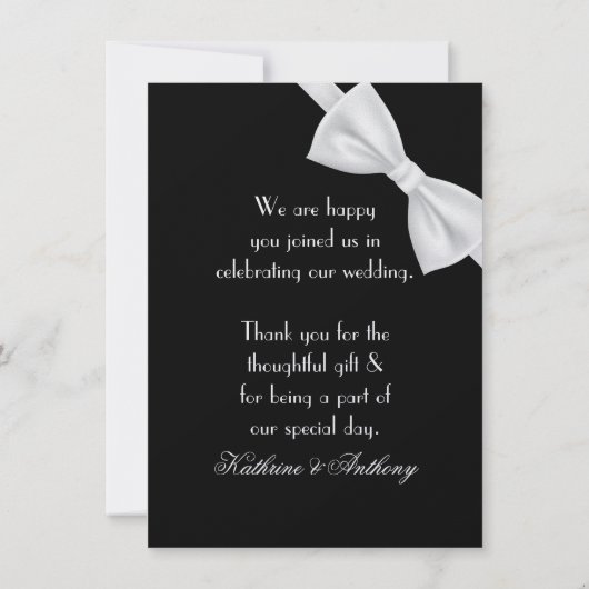 Classic Gatsby Déco Mariage Merci 2 (Dos)