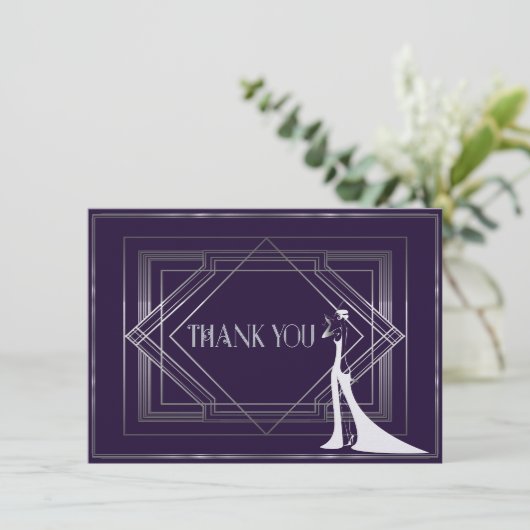 Classic Gatsby Déco Mariage Merci 2 Manuela (Debout devant)