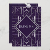 Classic Gatsby Déco Mariage Merci Manuela (Devant / Derrière)