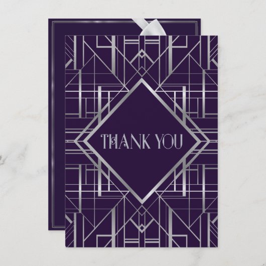 Classic Gatsby Déco Mariage Merci Manuela (Devant / Derrière)