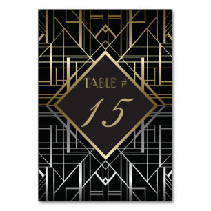 Classic Gatsby Deco Mariage Numéro de table