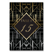 Classic Gatsby Deco Mariage Numéro de table (Dos)