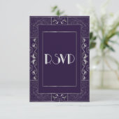 Classic Gatsby Style RSVP Manuela 2 Kaartje (Staand voorkant)