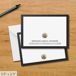Classic Geborsteld Goud Logo Note Kaart Notitiekaartje