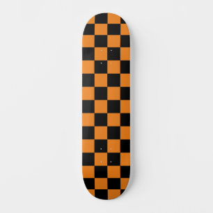 Classic Geruit (geruit) Sinaasappel & Zwart Skateboard