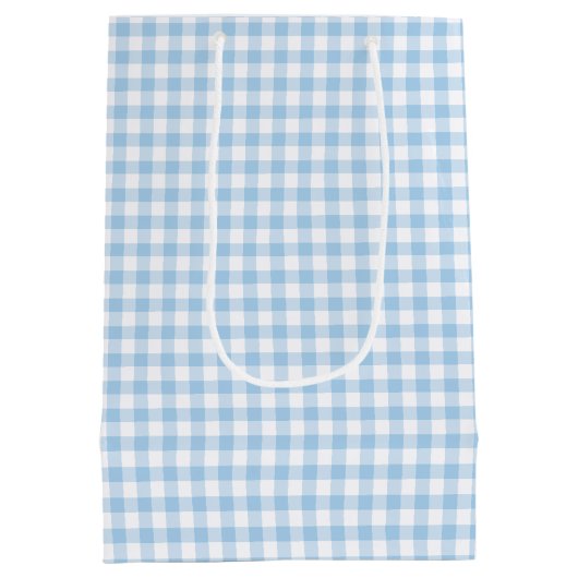 Classic Gingham Baby Blauw Medium Cadeauzakje (Achterkant)