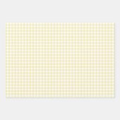 Classic Gingham Butter Yellow Inpakpapier Vel (Voorkant)