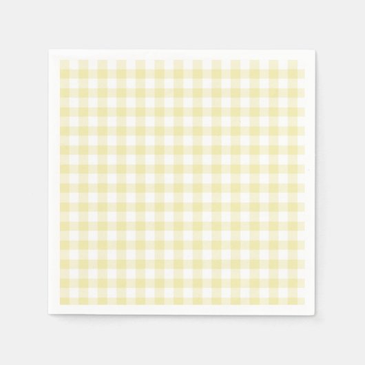 Classic Gingham Butter Yellow Servet (Voorkant)