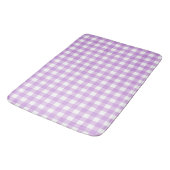 Classic Gingham Check Pset Patroon Lila Badmat (Gekanteld)