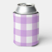 Classic Gingham Check Pset Patroon Lila Blikjeskoeler (Blikje Achterkant)