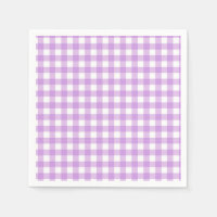 Classic Gingham Check Pset Patroon Lila