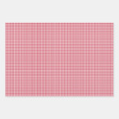 Classic Gingham Cherry Red Inpakpapier Vel (Voorkant 3)
