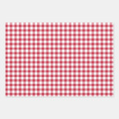 Classic Gingham Cherry Red Inpakpapier Vel (Voorkant 2)