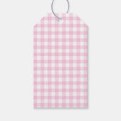 Classic Gingham Light Pink Gift Label Cadeaulabel (Voorkant)