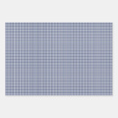 Classic Gingham Navy blauw Inpakpapier Vel (Voorkant 3)