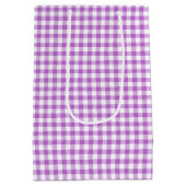 Classic Gingham Orchid Purple Medium Cadeauzakje (Achterkant)