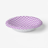 Classic Gingham Orchid Purple Papieren Kommen (Gebogen)