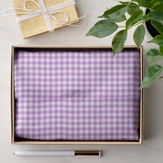 Classic Gingham Orchid Purple Tissuepapier (Geschenk)
