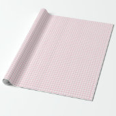 Classic Gingham Pink Cadeaupapier (Uitgerold)