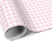 Classic Gingham Pink Cadeaupapier (Rol Hoek)