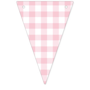 Classic Gingham Pink Vlaggetjes