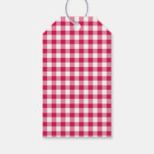 Classic Gingham Raspberry Cadeaulabel (Voorkant)