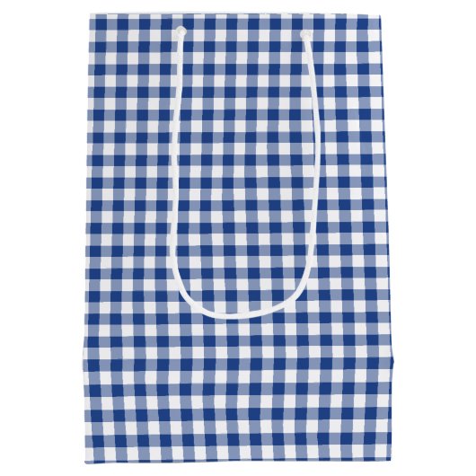 Classic Gingham True Blue Medium Cadeauzakje (Achterkant)