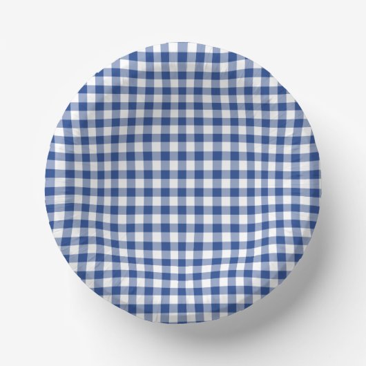 Classic Gingham True Blue Papieren Kommen (Voorkant)
