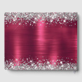 Classic Glittery Burgundy Foil Mariage livre d'hôt (Verso)