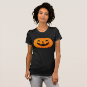 Classic Glowing Jack-O'-Lantern Pumpkin Halloween T-shirt (Voorkant volledig)