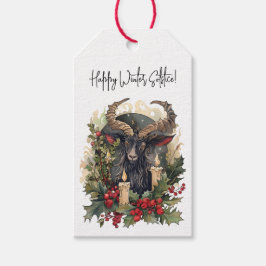 Classic Goat Yule Cadeaulabel