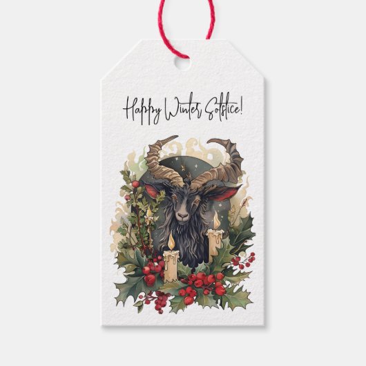 Classic Goat Yule Cadeaulabel (Voorkant)