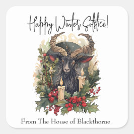 Classic Goat Yule Vierkante Sticker
