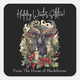 Classic Goat Yule Vierkante Sticker