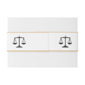 Classic Gold Border Script Calligafy Law Afstudeer Uitnodigingen Wikkel (Achterkant Voorbeeld)