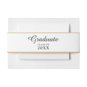 Classic Gold Border Script Calligafy Law Afstudeer Uitnodigingen Wikkel (Voorkant Voorbeeld)