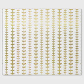 Classic Gold Botanical Leaf Pattern Weddenschap Wr Cadeaupapier (Vlak)