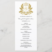 Classic Gold Crest Wedding Program Programma (Voorkant)
