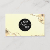 Classic Gold Custom Logo QR Code Agate Monogram Visitekaartje (Achterkant)