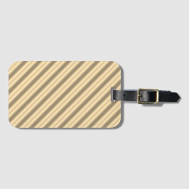 Classic Gold Diagonal Stripe Bagagelabel